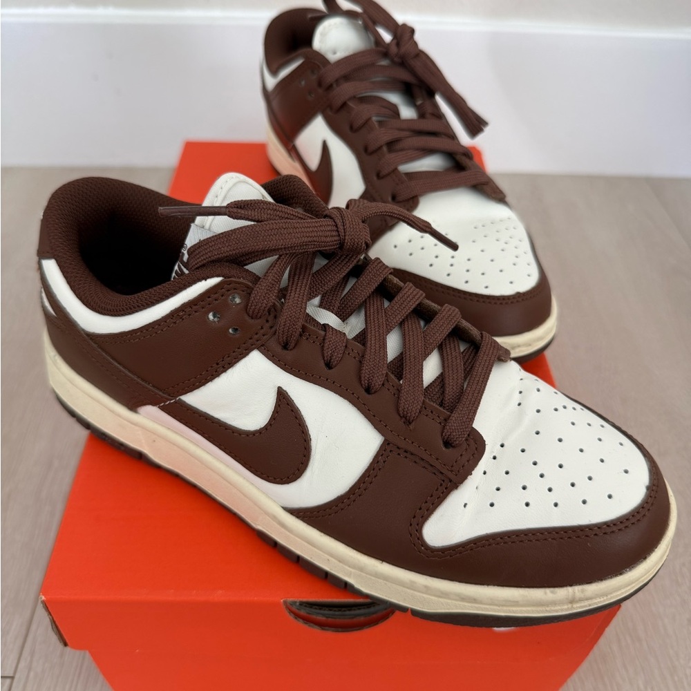 Nike Women’s Dunk Low Shoes (White/Brown)